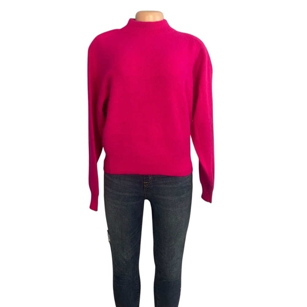 3/$30 ☀️ Rafaella's Pink Wool Blend Rabbit Hair Sweater - Picture 8 of 9